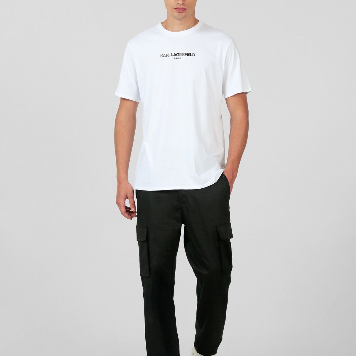 KARL LAGERFELD - Pantalón cargo con tejido de sarga