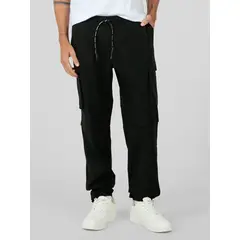 KARL LAGERFELD - Pantalón cargo de nailon Negro