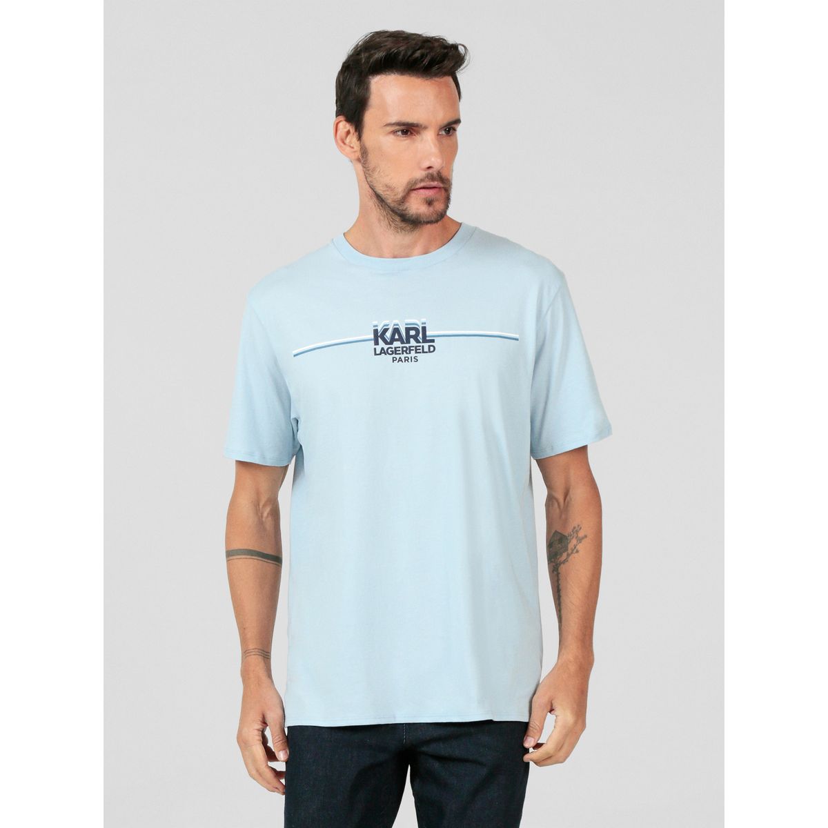 KARL LAGERFELD - Polera con franjas estilo racing