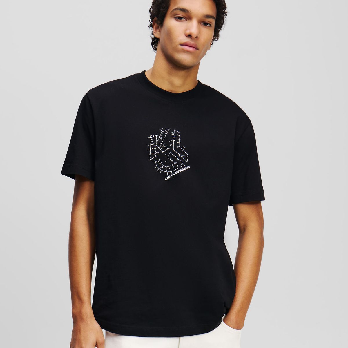 KARL LAGERFELD - Polera regular con monograma