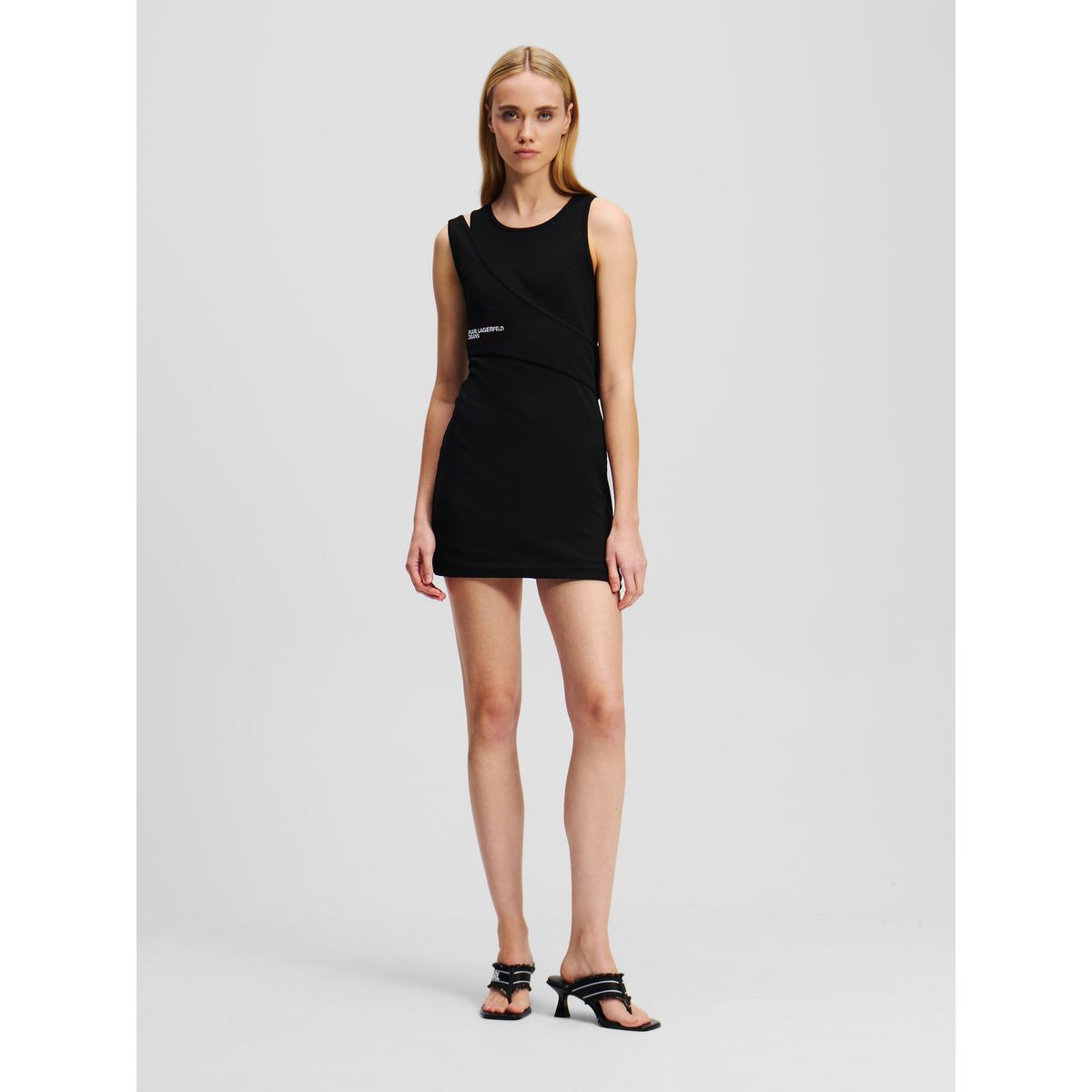 KARL LAGERFELD - Vestido acanalado sin mangas