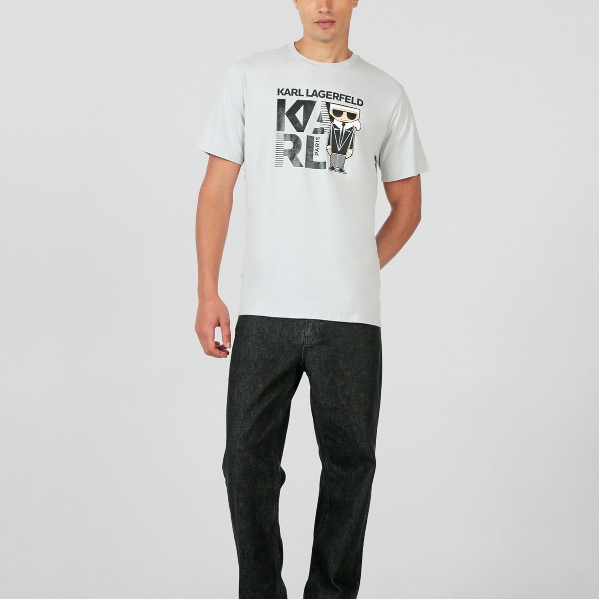 KARL LAGERFELD - Polera con logo gráfico Karl