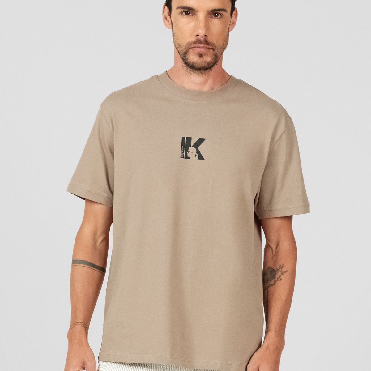 KARL LAGERFELD - Polera regular con logo