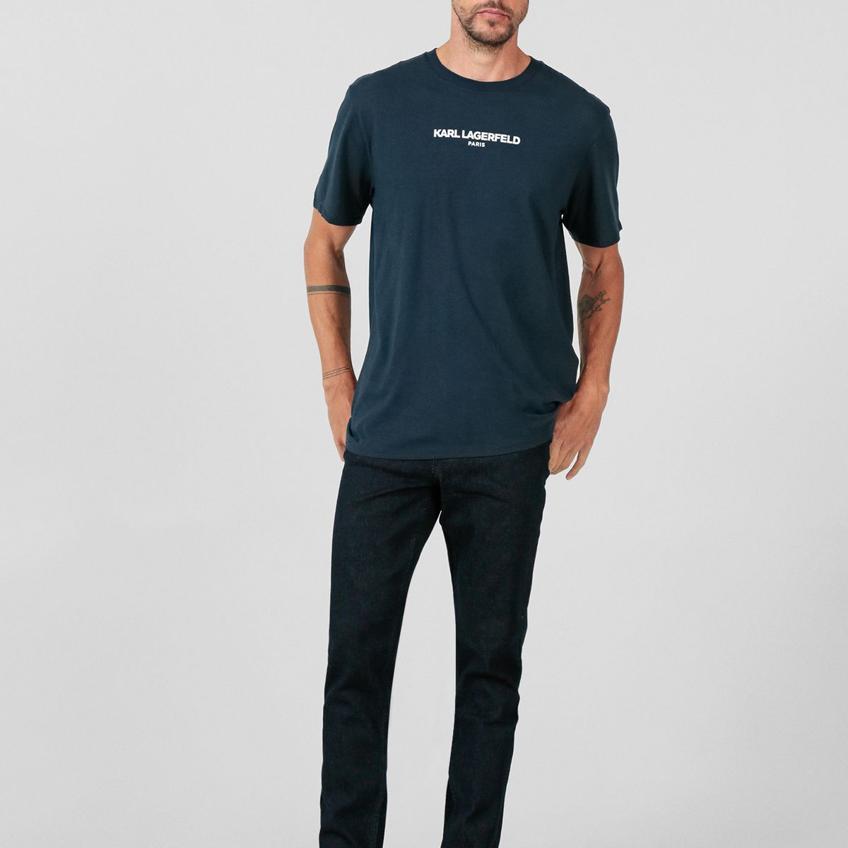 KARL LAGERFELD - Polera esencial de manga corta