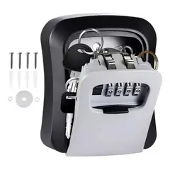 GENERICO - Caja De Seguridad De Metal Con Clave Para Llaves