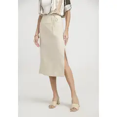 CANADIENNE - Falda Mujer Andrea Lino Beige