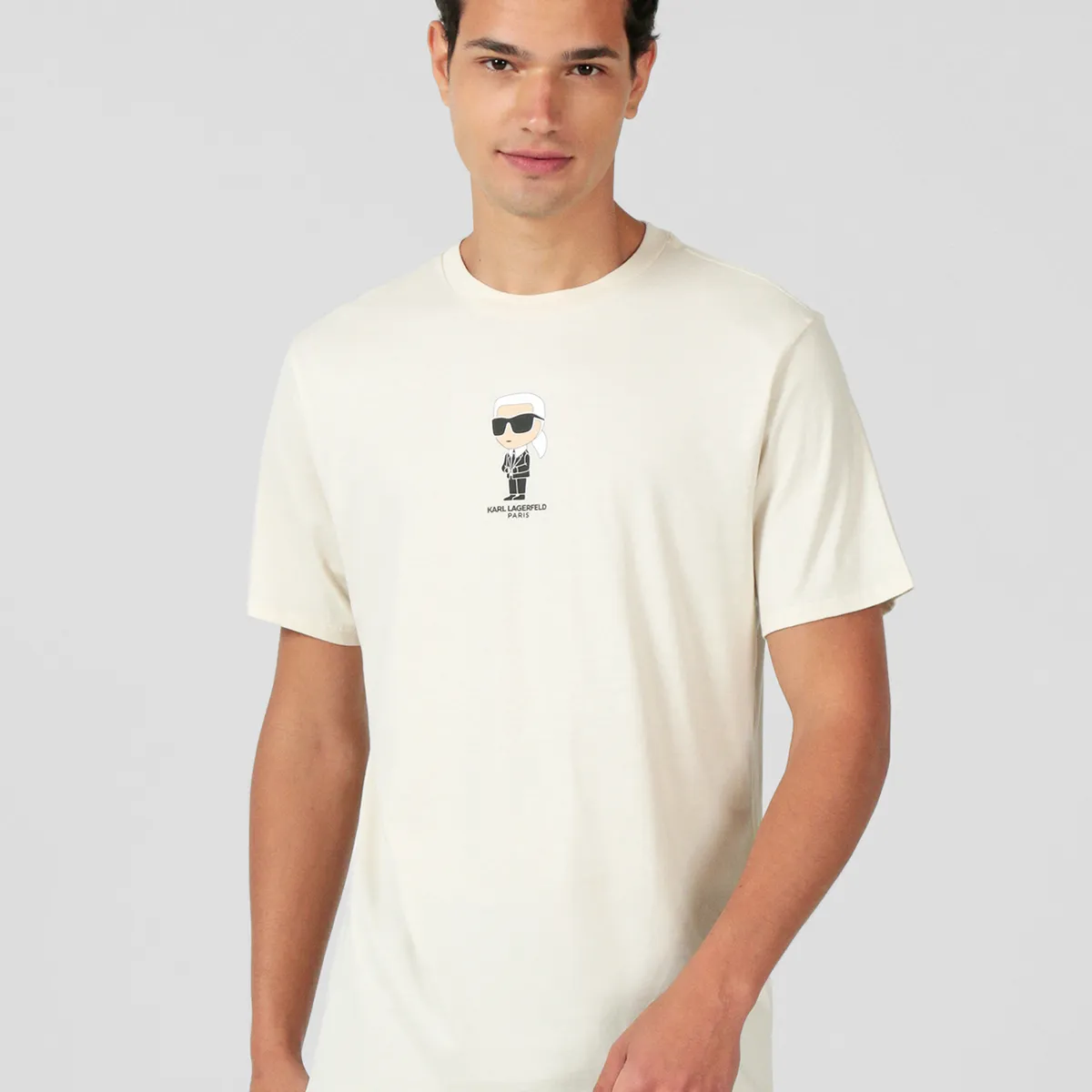 KARL LAGERFELD - Polera con estampado gráfico afelpado de Karl