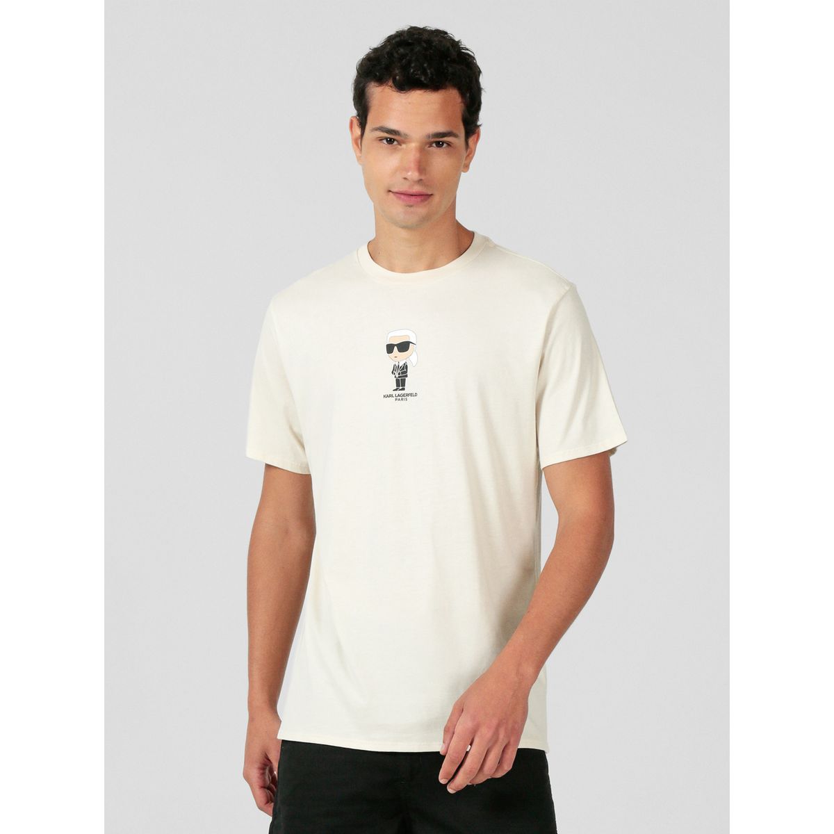 KARL LAGERFELD - Polera con estampado gráfico afelpado de Karl