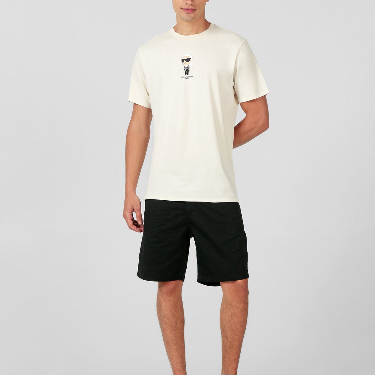 KARL LAGERFELD - Polera con estampado gráfico afelpado de Karl
