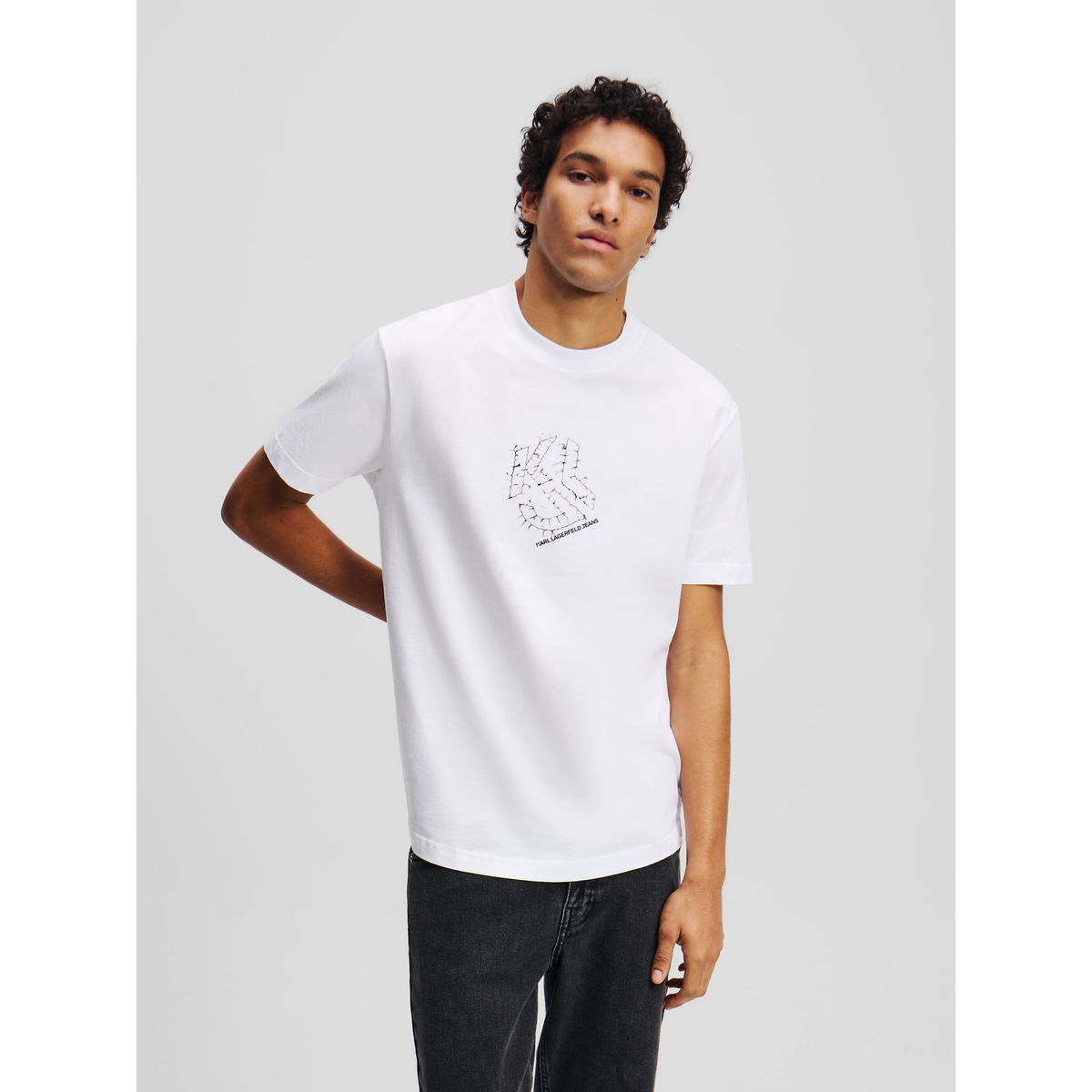 KARL LAGERFELD - Polera regular con monograma