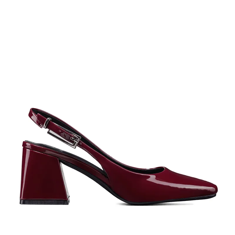 WEIDE - Zapato Taco Talón abierto Simil Charol  Mujer Weide YOU538