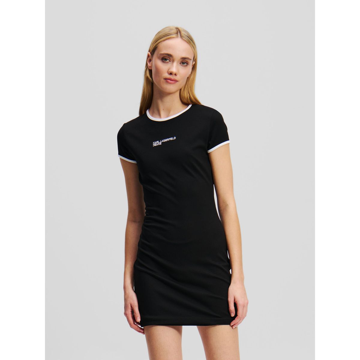 KARL LAGERFELD - Vestido tipo polera slim con logo