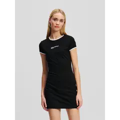 KARL LAGERFELD - Vestido tipo polera slim con logo