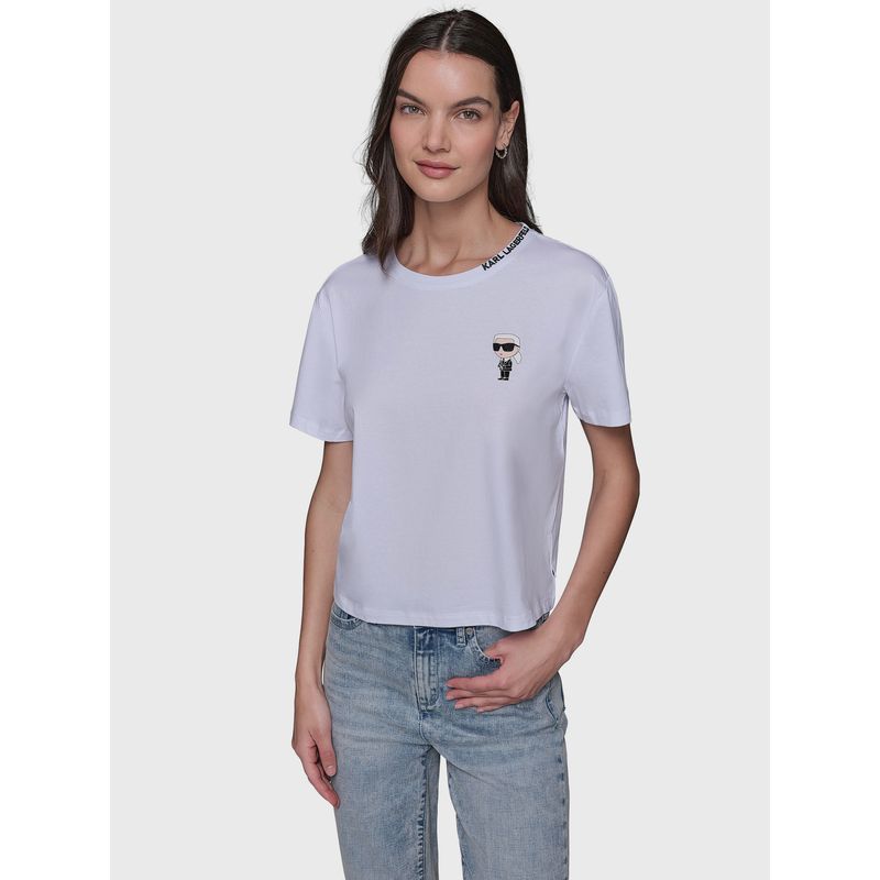 KARL LAGERFELD - Polera con pequeño emoji Karl