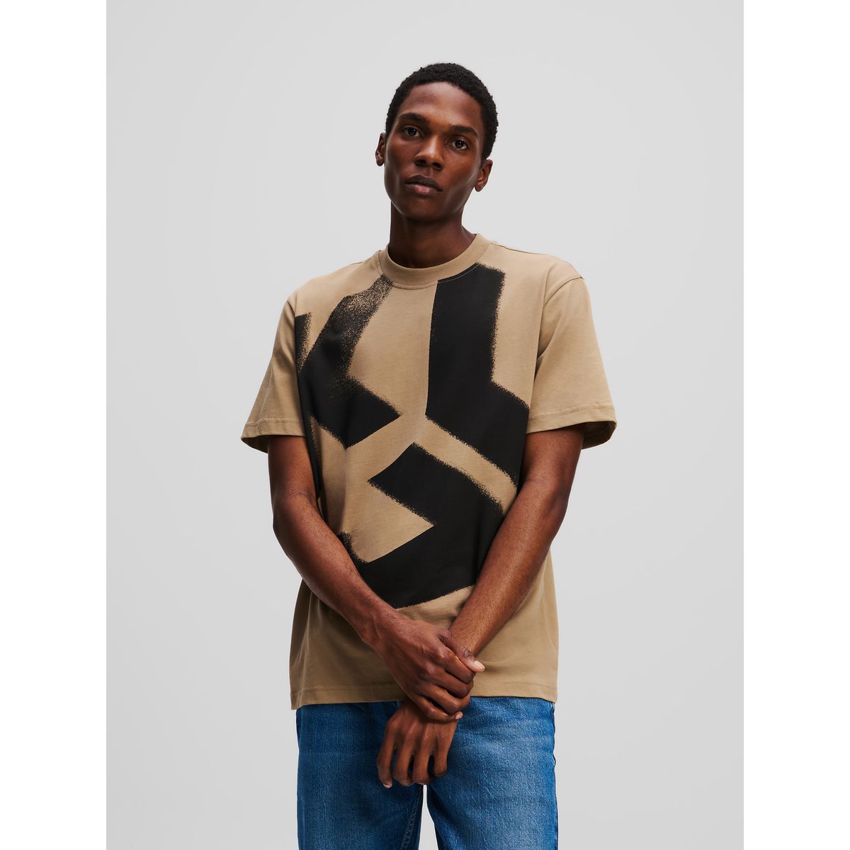 KARL LAGERFELD - Polera regular con monograma