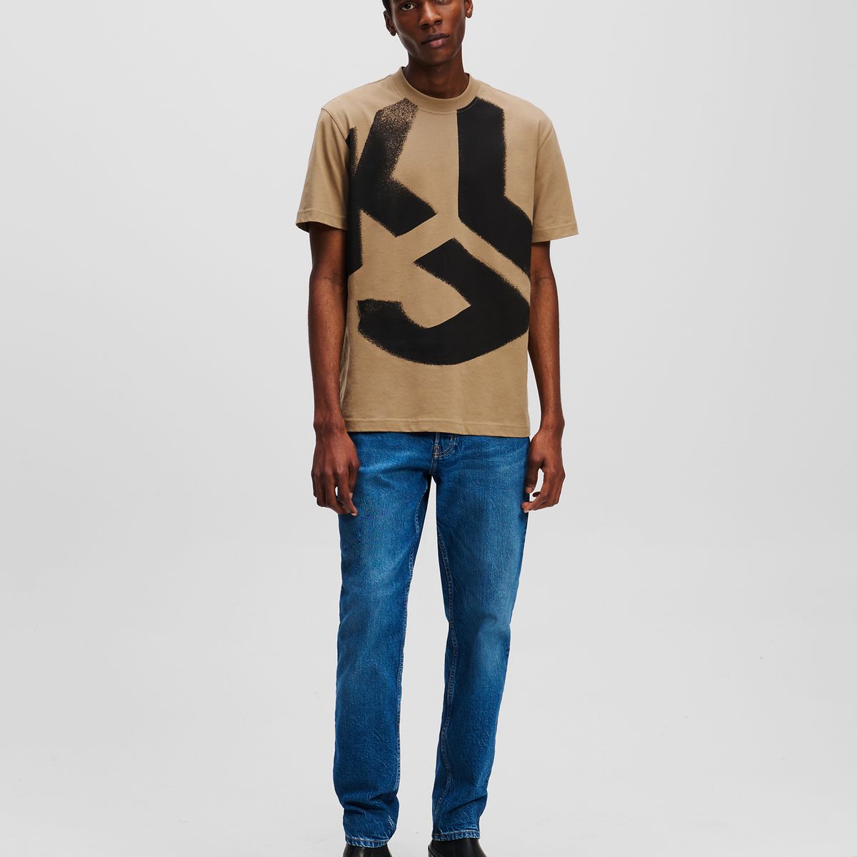 KARL LAGERFELD - Polera regular con monograma