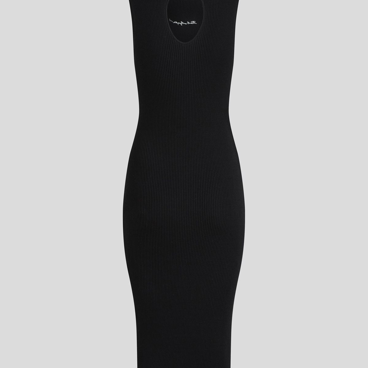 KARL LAGERFELD - Vestido de punto con firma bordada