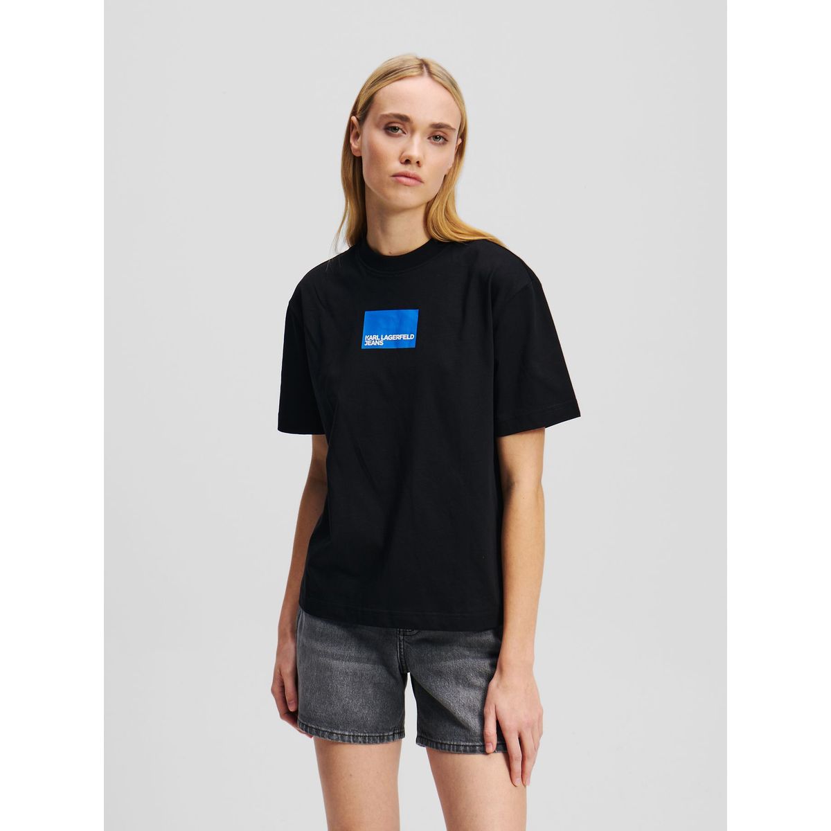 KARL LAGERFELD - Polera regular con logo en caja