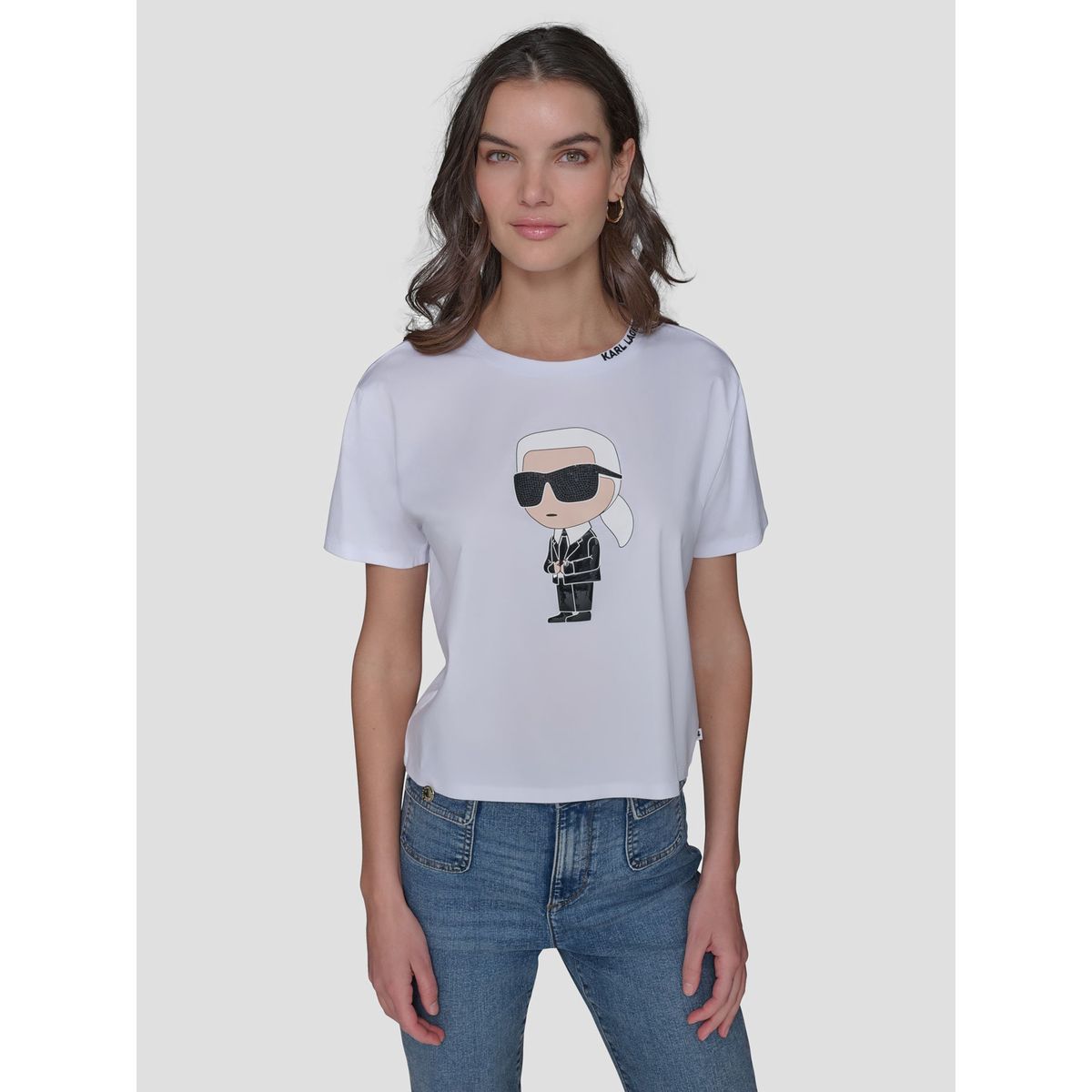 KARL LAGERFELD - Polera con estampado Karl con gafas de sol