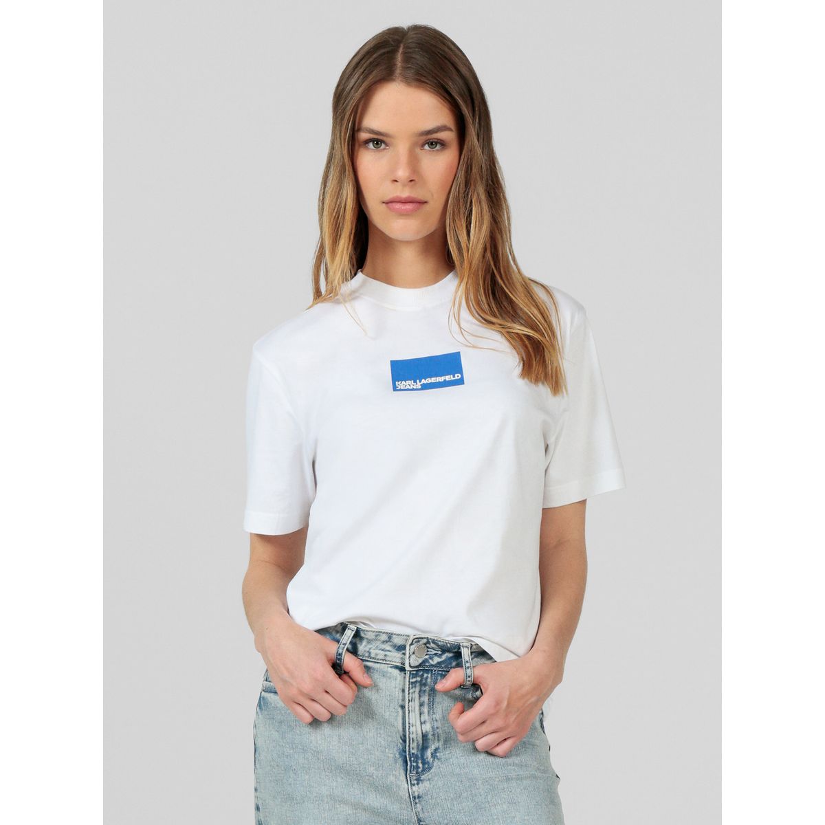 KARL LAGERFELD - Polera regular con logo en caja