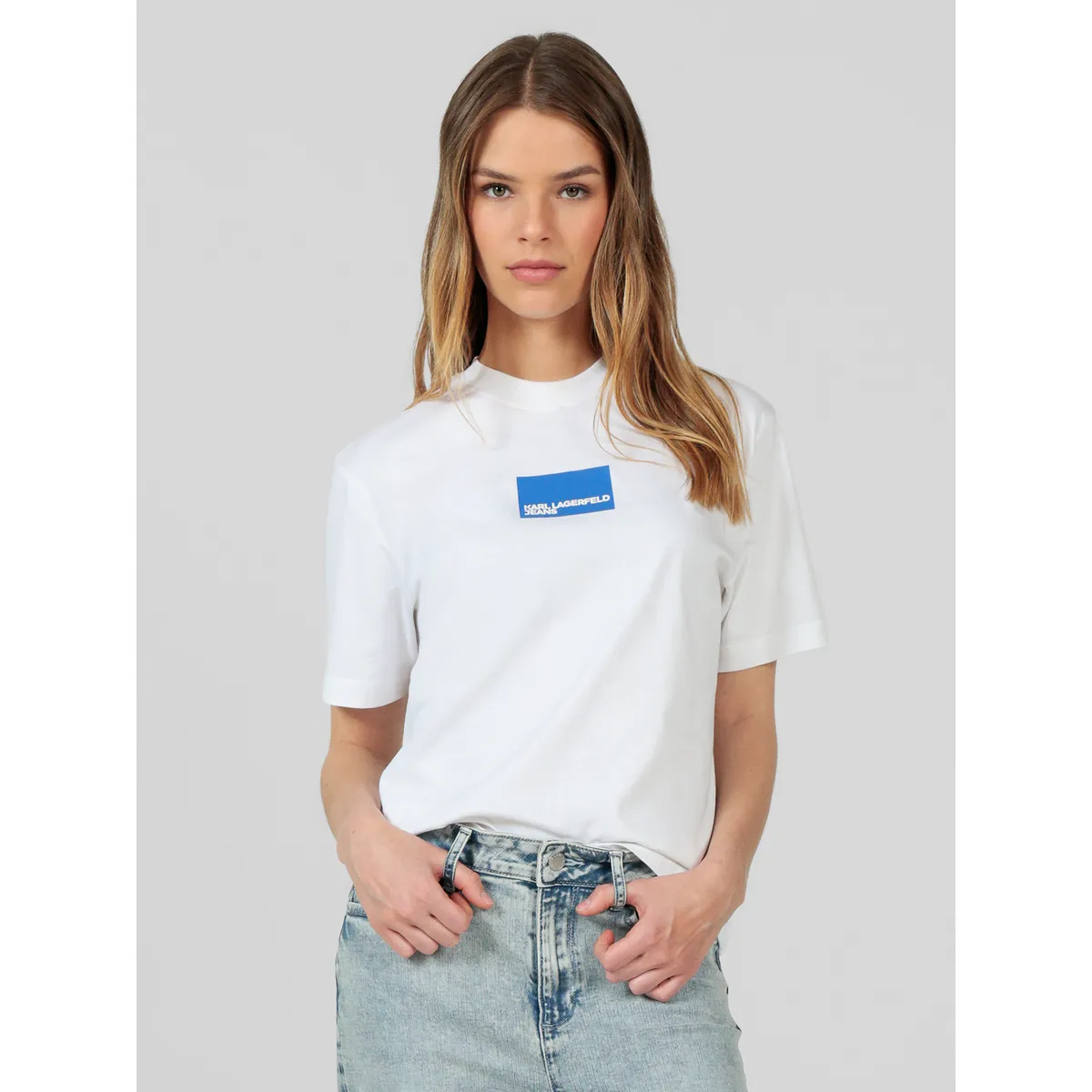 KARL LAGERFELD - Polera regular con logo en caja