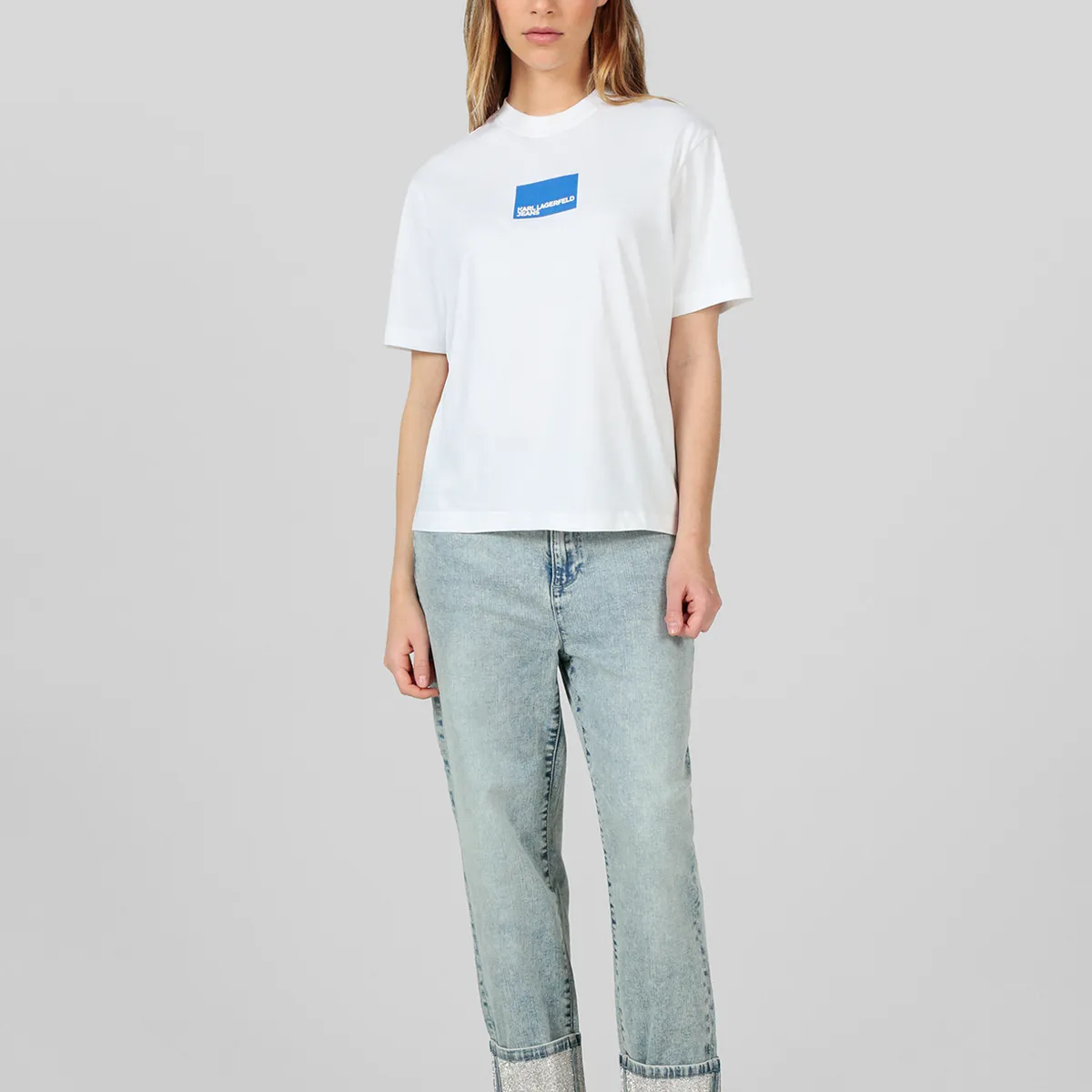 KARL LAGERFELD - Polera regular con logo en caja