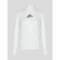 KARL LAGERFELD - Polera con cuello alto y logotipo bordado