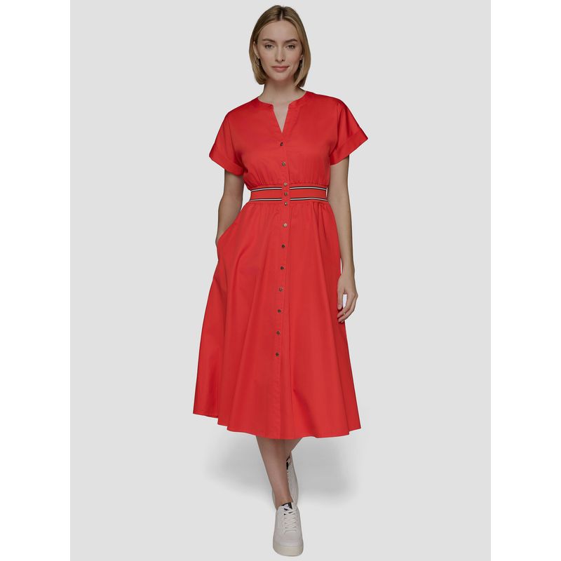 KARL LAGERFELD - Vestido midi con escote en V