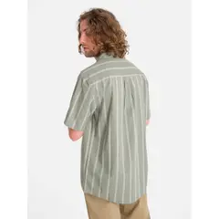 BURTON - Camisa m/c Hombre Classic lines Verde