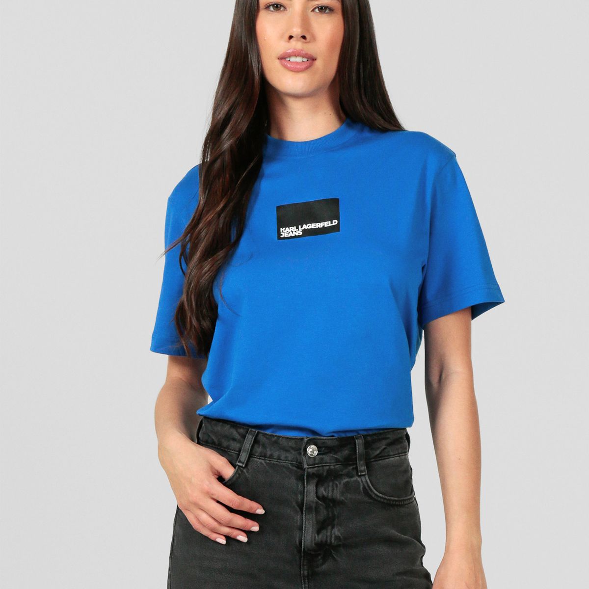KARL LAGERFELD - Polera regular con logo en caja