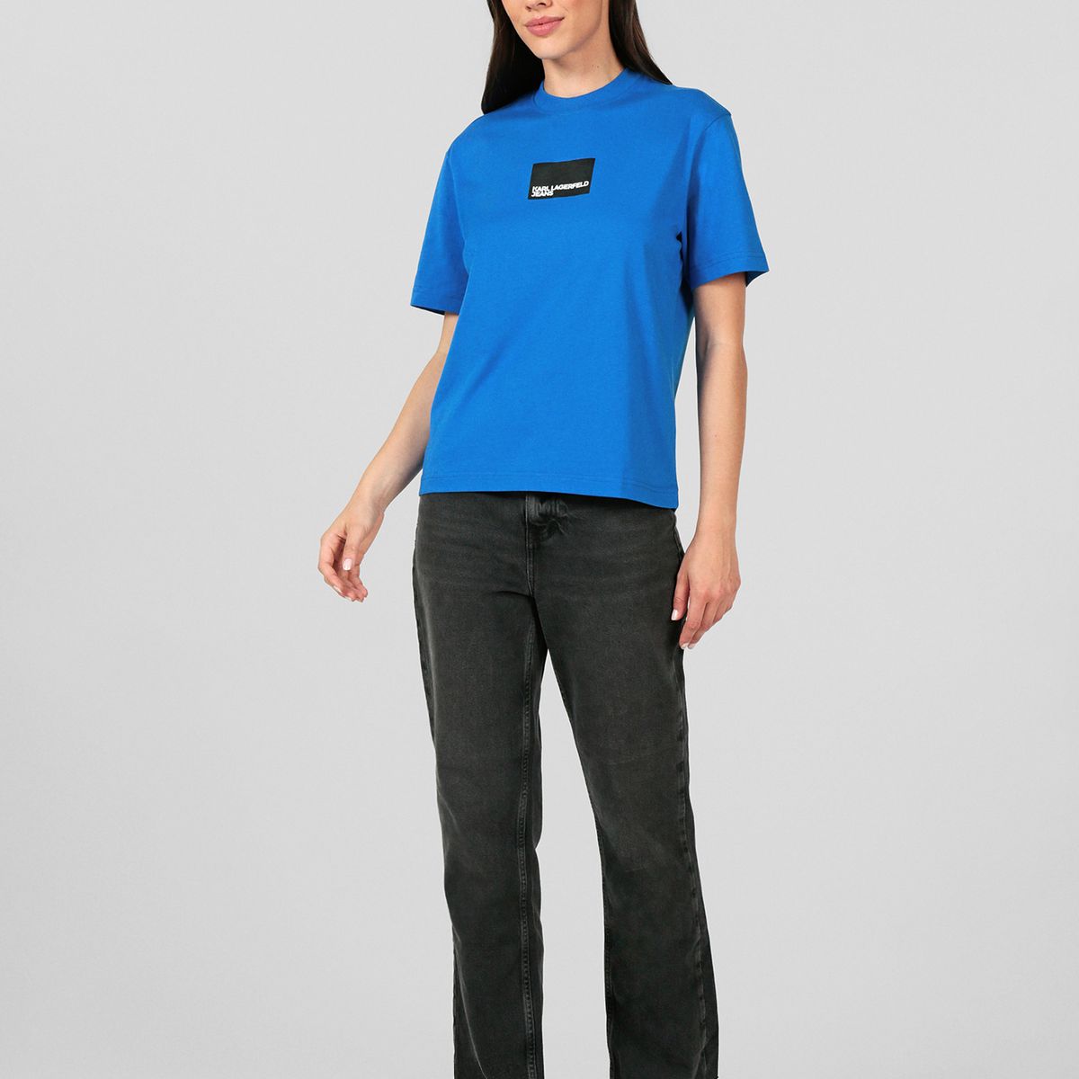 KARL LAGERFELD - Polera regular con logo en caja