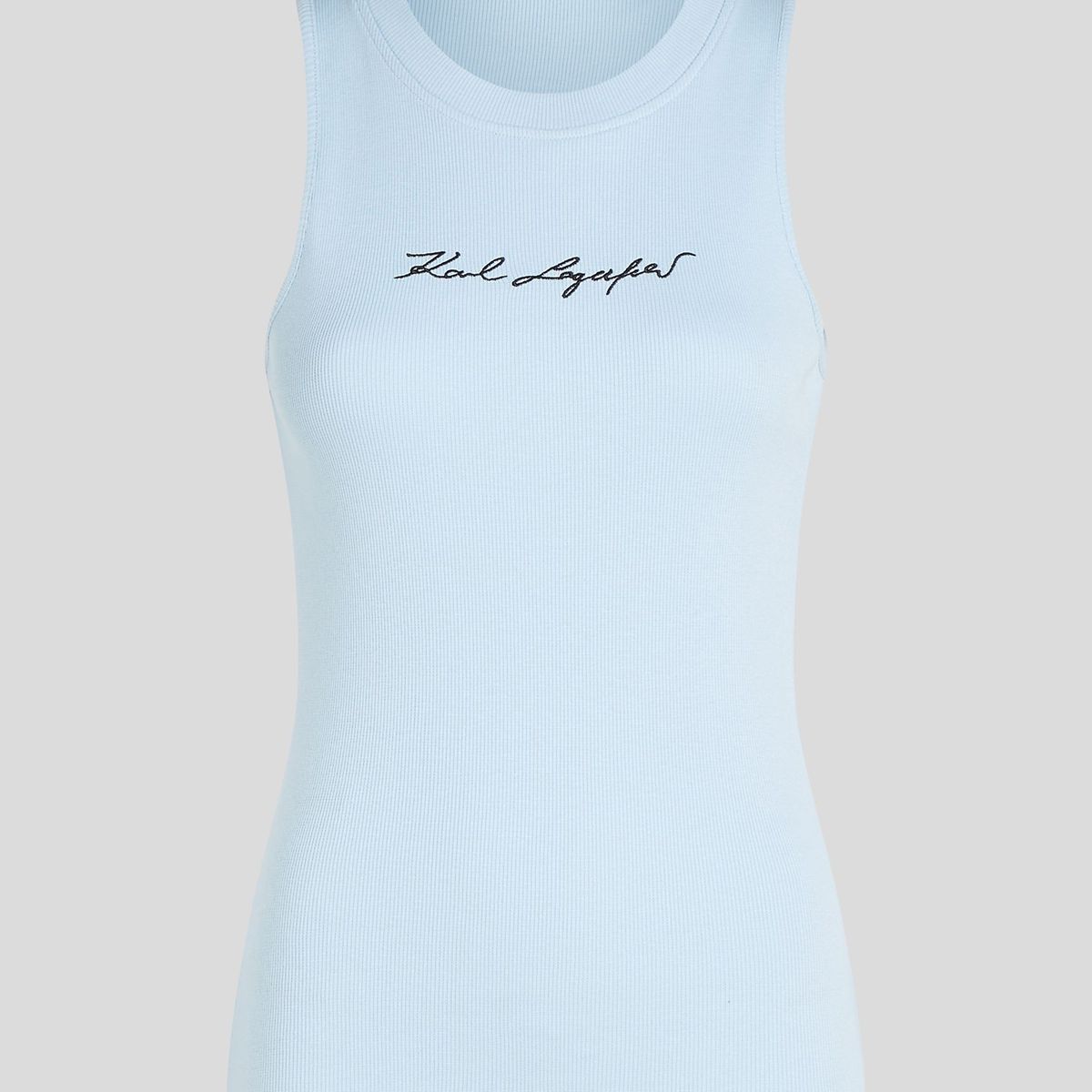 KARL LAGERFELD - Polera essential acanalada sin mangas