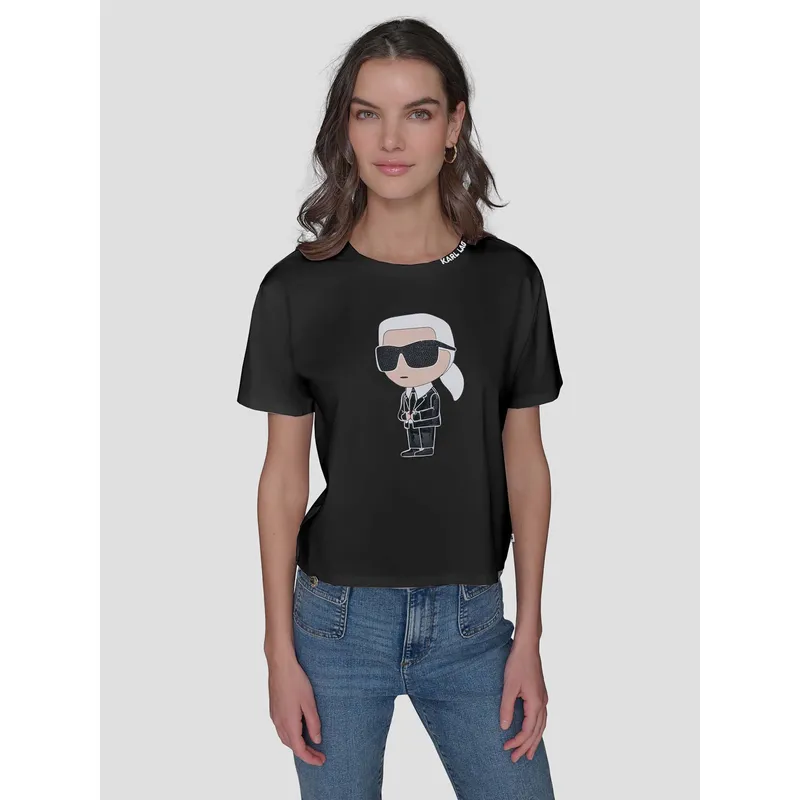 KARL LAGERFELD - Polera con estampado Karl con gafas de sol
