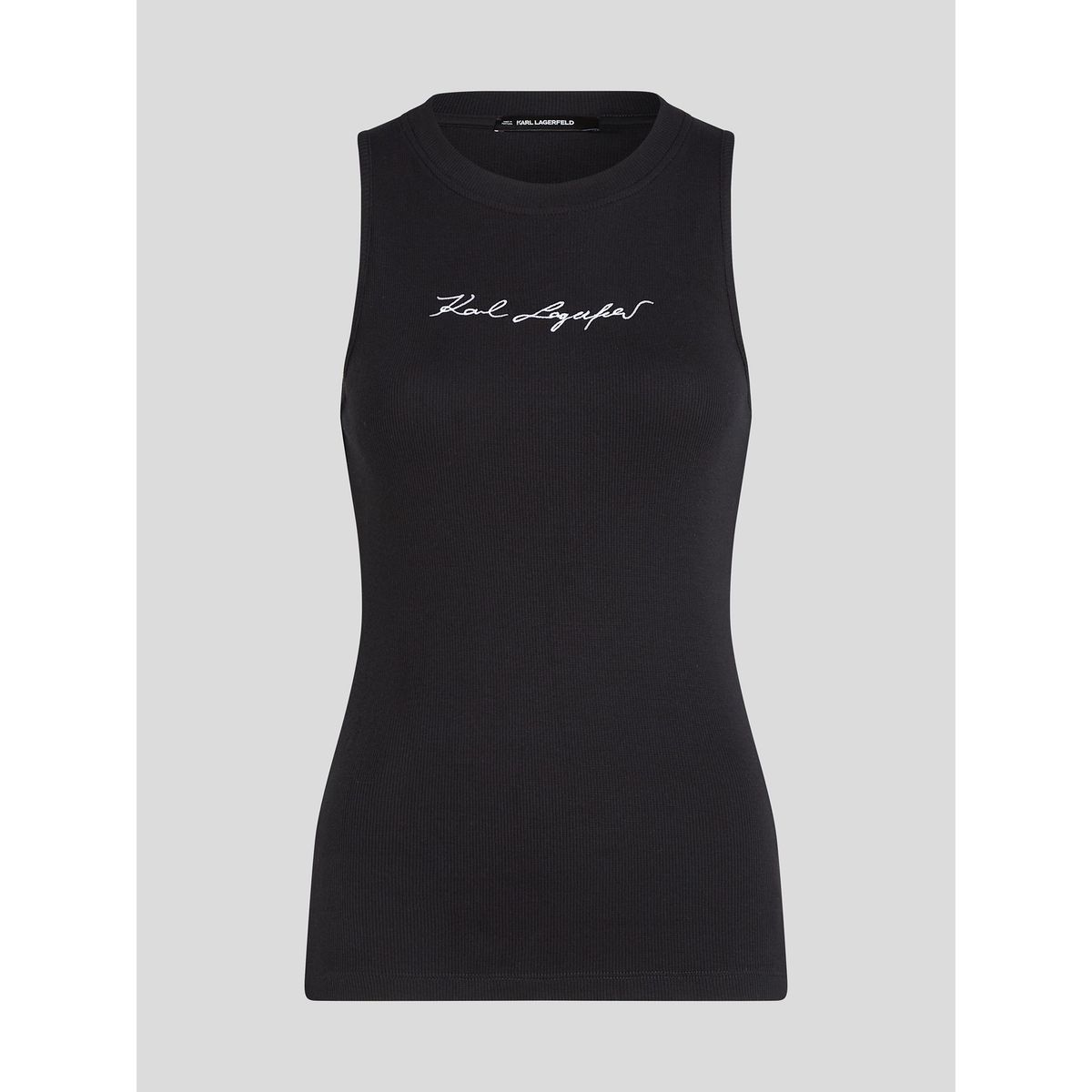KARL LAGERFELD - Polera essential acanalada sin mangas