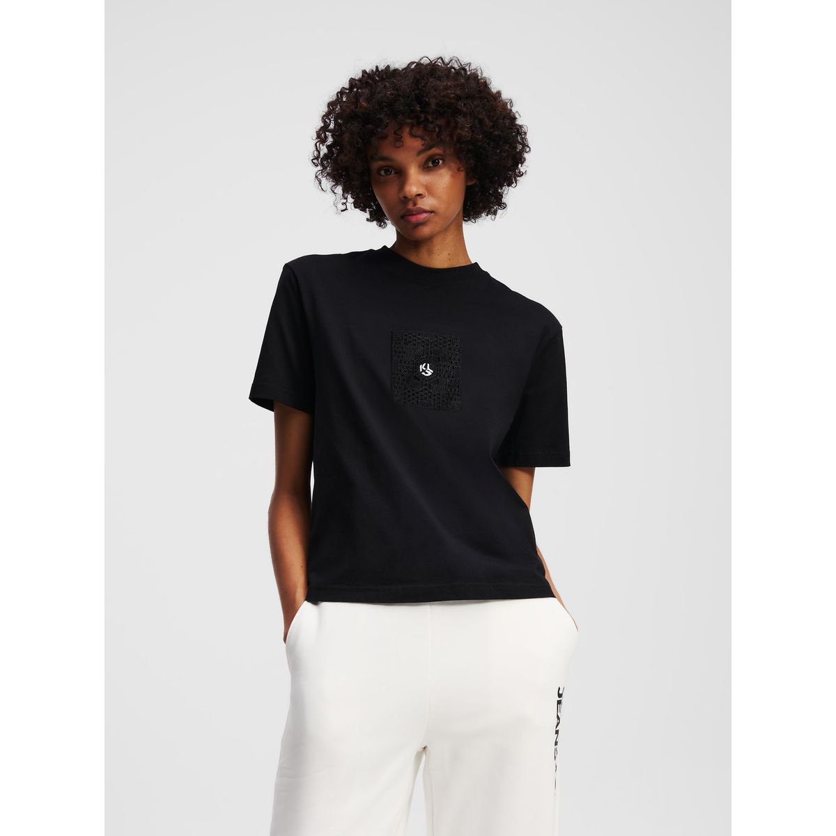 KARL LAGERFELD - Polera regular con monograma
