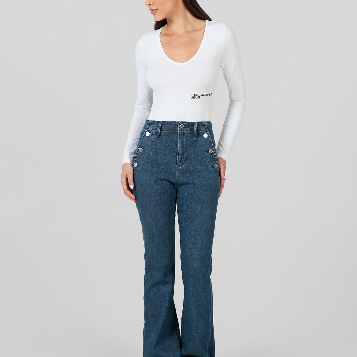 KARL LAGERFELD - Body de manga larga