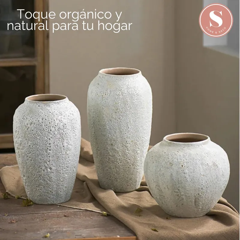 SANTU HOME & DECO - Jarrones Decorativos Rústico Estilo Nórdico