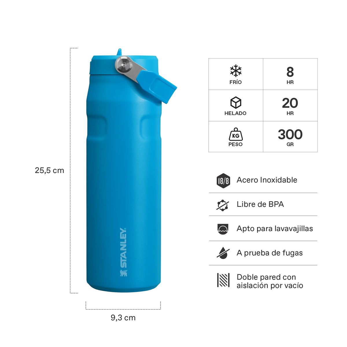 STANLEY - Botella Térmica Stanley Flip Straw Aerolight Azure- 710 ml