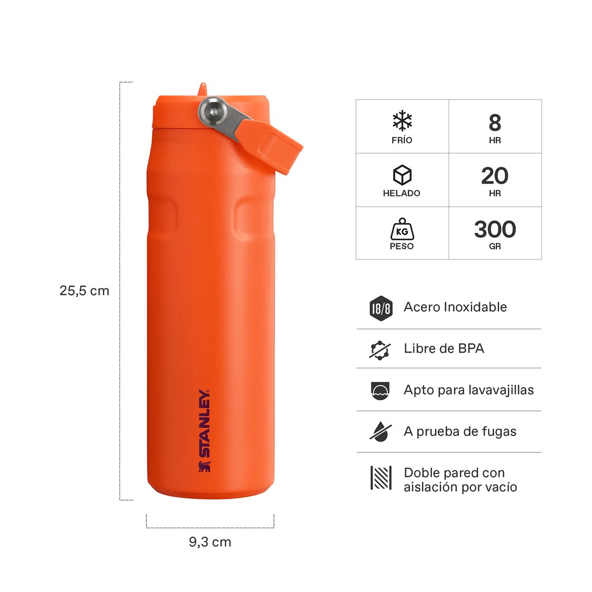 STANLEY - Botella Térmica Stanley Flip Straw Aerolight Tigerlily Plum - 710 ml