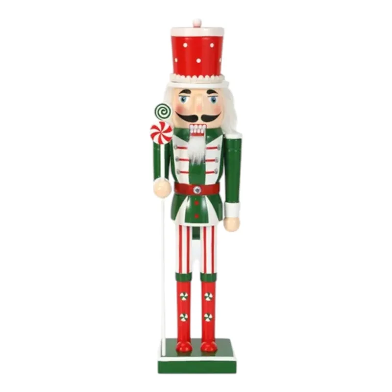 ANGELES DEL HOGAR - CASCANUECES NAVIDEÑOS DE MADERA MULTICOLOR 50CM