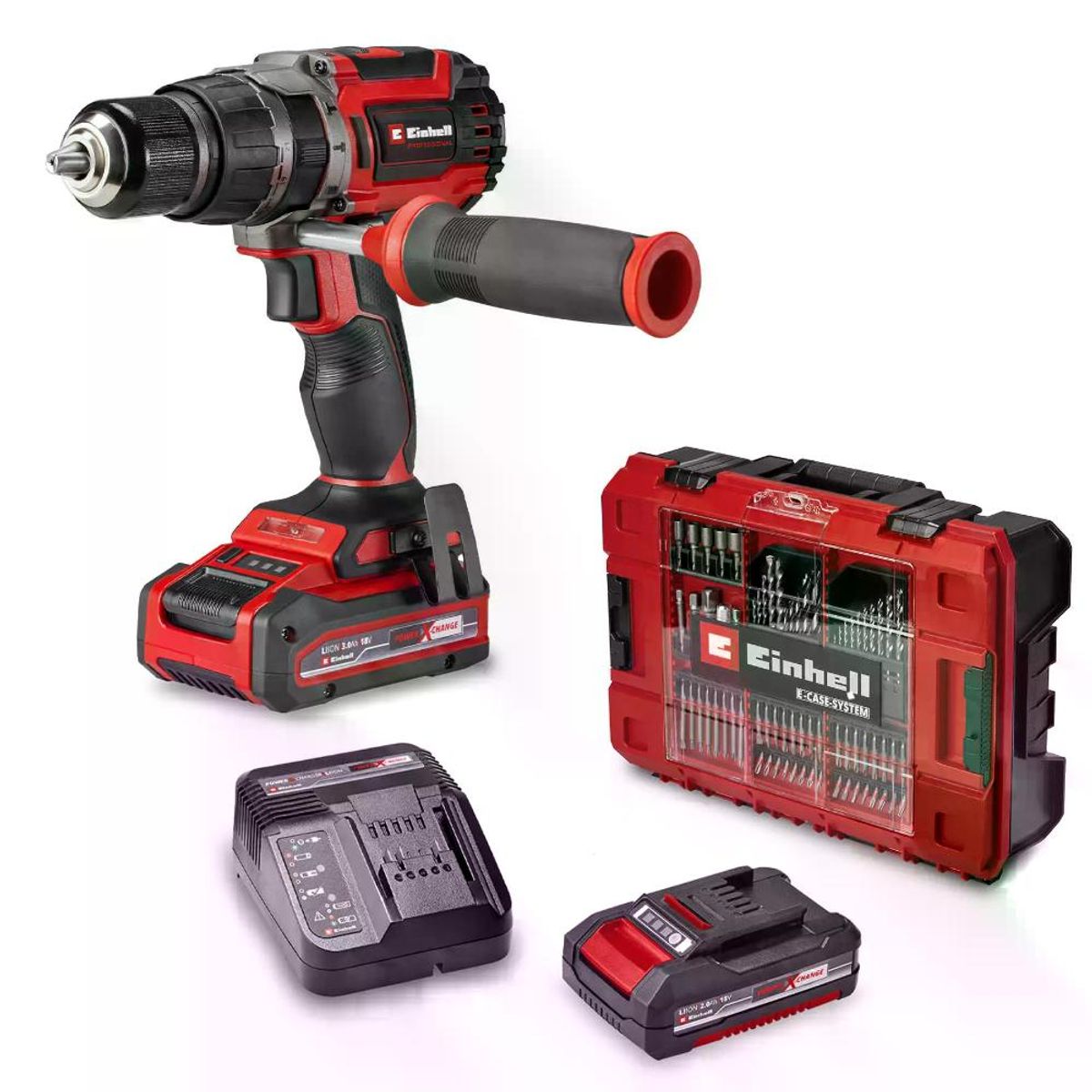 EINHELL - TALADRO EINHELL TP-CD 1870 + 1 BAT 2 A + 1 BAT 3 A + 70 ACC