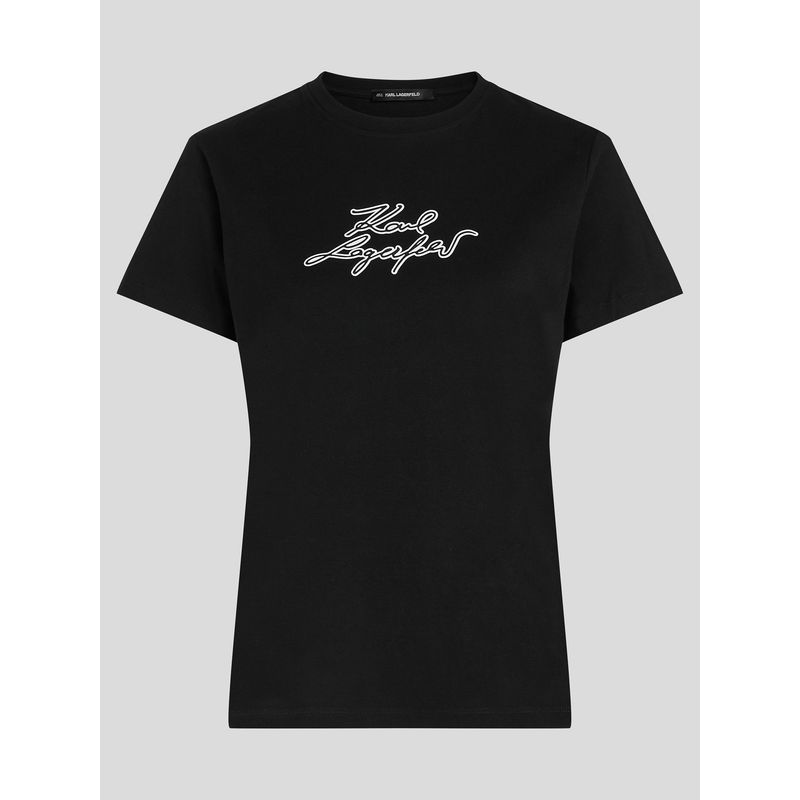 KARL LAGERFELD - Polera varsity con logotipo bordado