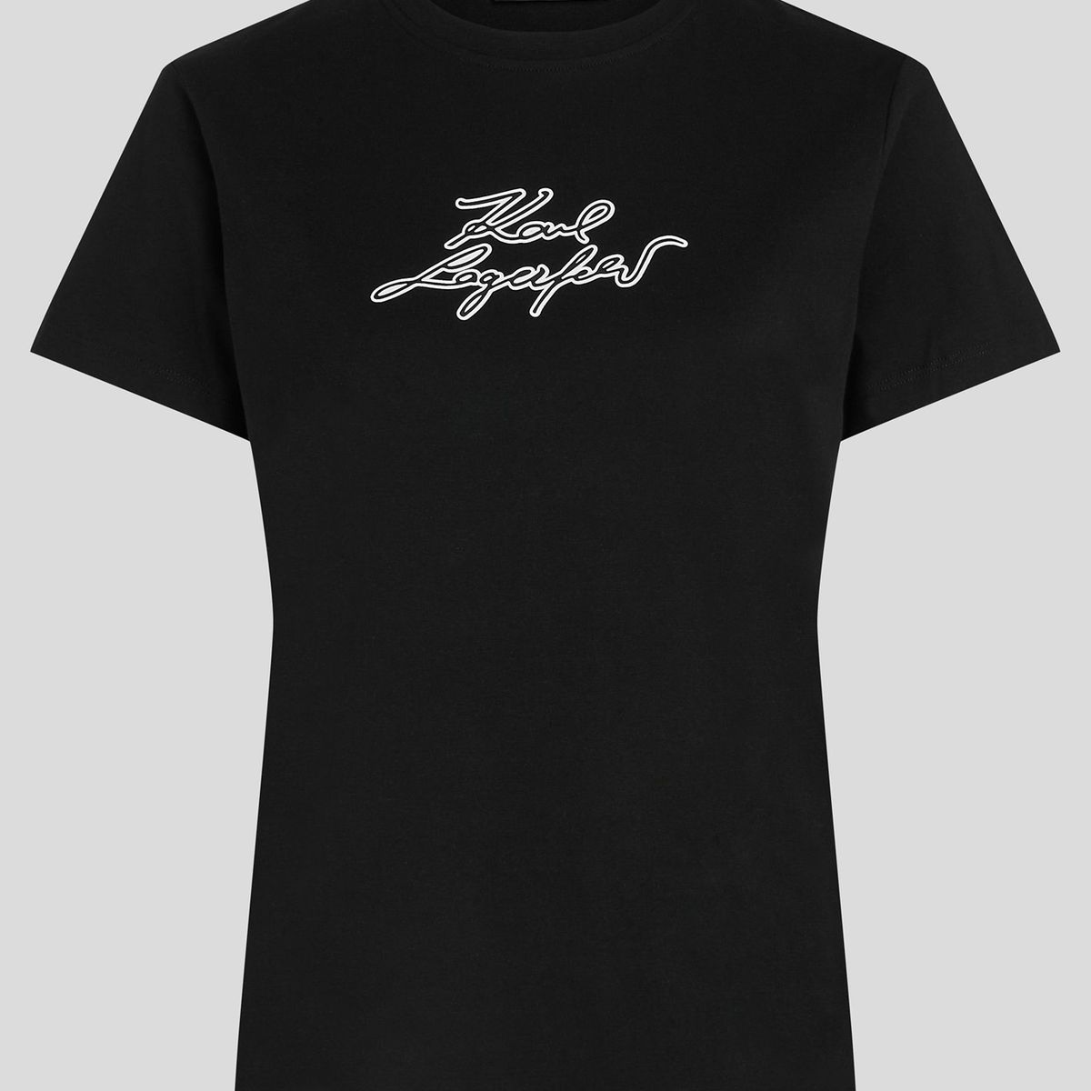 KARL LAGERFELD - Polera varsity con logotipo bordado