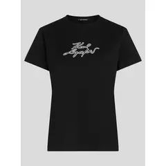KARL LAGERFELD - Polera varsity con logotipo bordado