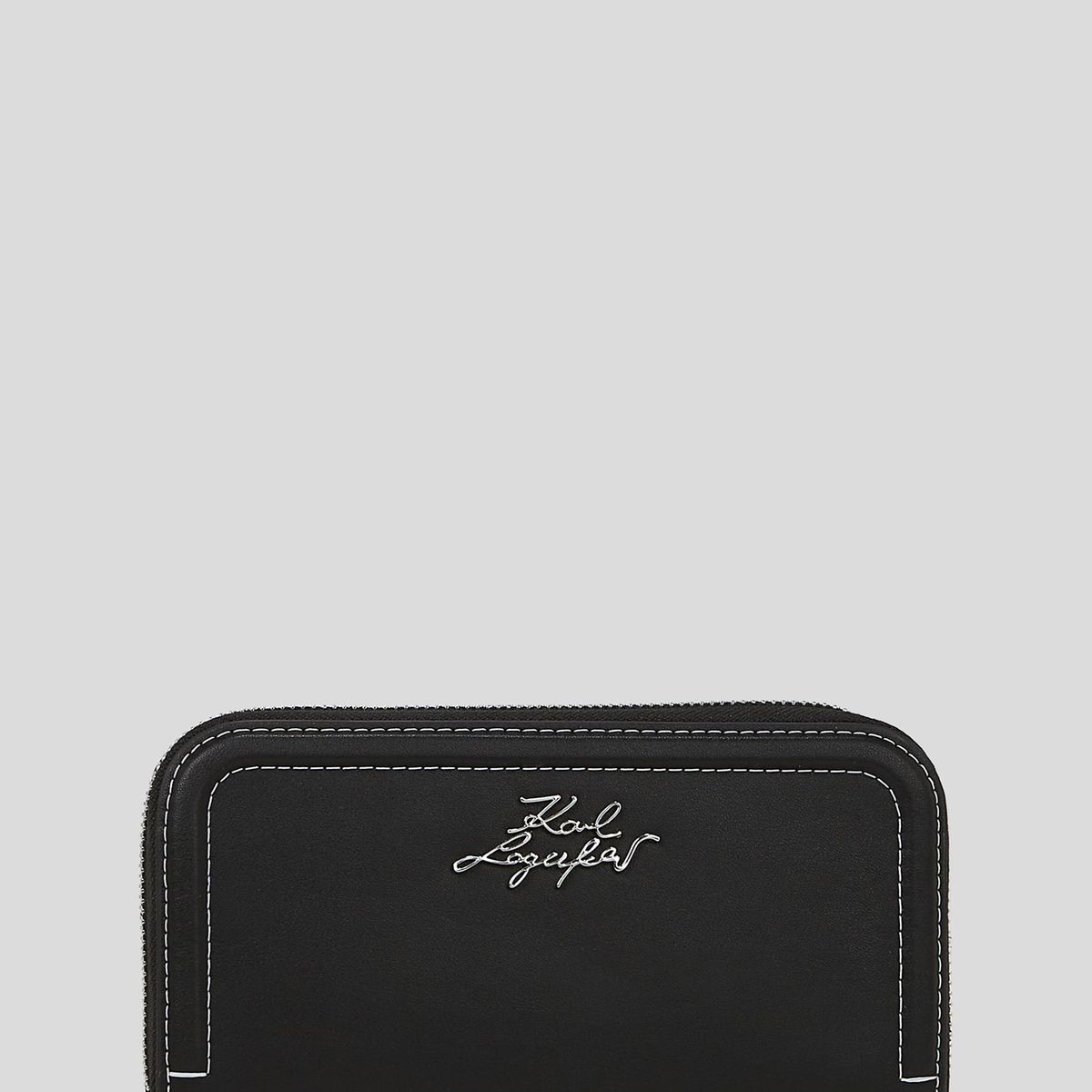 KARL LAGERFELD - Billetera con firma metálica