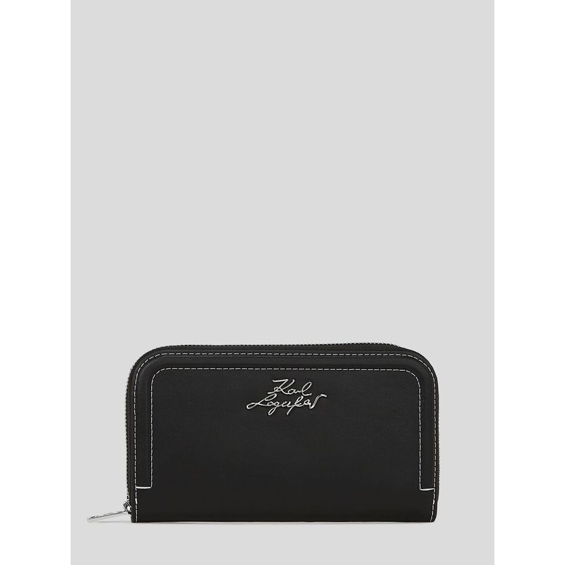 KARL LAGERFELD - Billetera con firma metálica