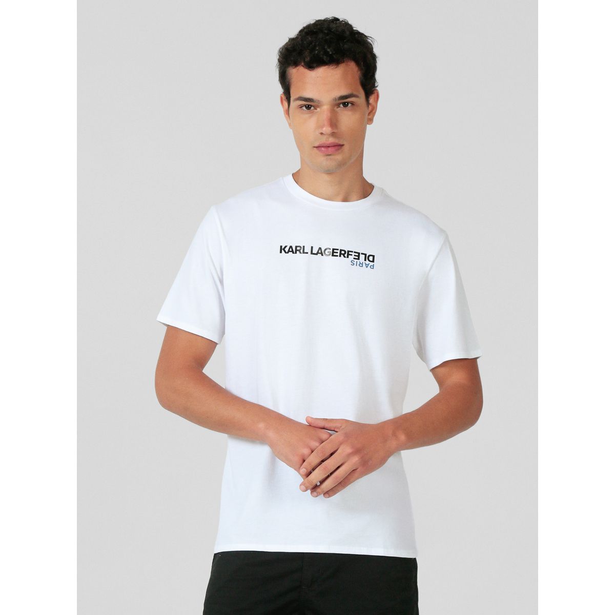 KARL LAGERFELD - Polera con logo invertido