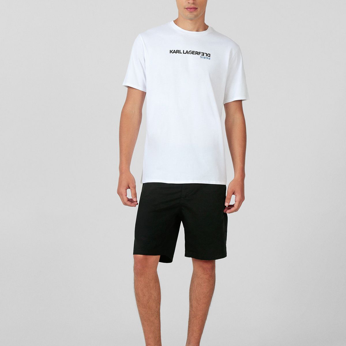 KARL LAGERFELD - Polera con logo invertido