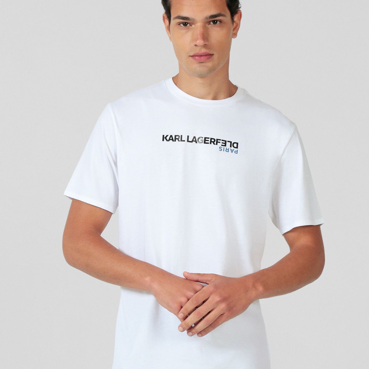 KARL LAGERFELD - Polera con logo invertido