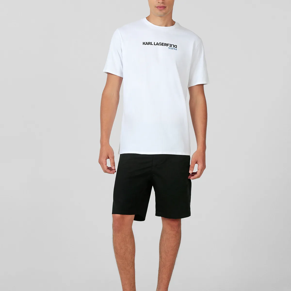 KARL LAGERFELD - Polera con logo invertido